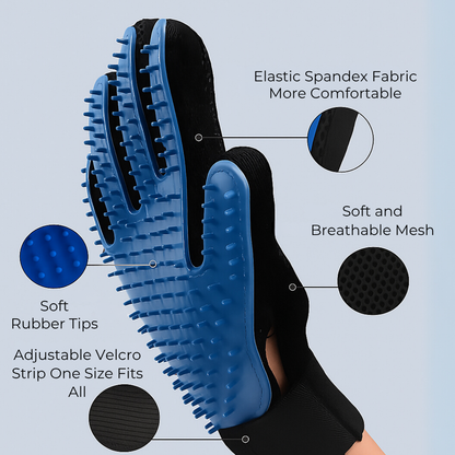 Happihound™ De-Shed Massage Gloves
